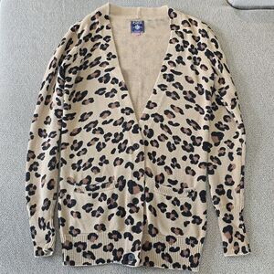 Victoria's Secret Pink Brown Tan Cheetah Print Cardigan - Size Medium